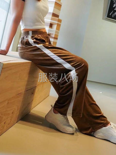 女装 金丝绒阔腿裤-第3张图片