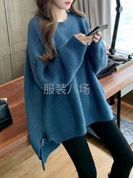 包芯纱女装中长款套头毛衣-第1张图片