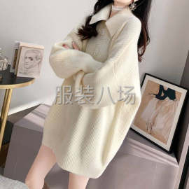 undefined - 包芯纱女装中长款套头毛衣 - 图4