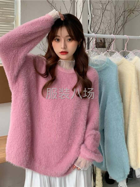 女装水貂绒毛衣套头尾货-第5张图片