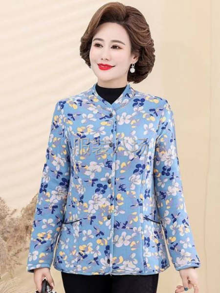 女装棉衣外套双层棉绒多花型-第4张图片