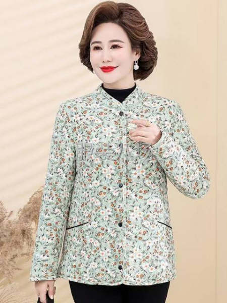 女装棉衣外套双层棉绒多花型-第3张图片