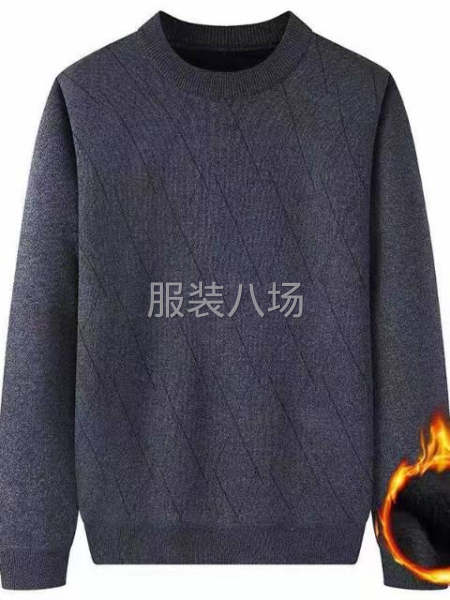 男装套头毛衣加绒厚款-第5张图片