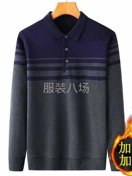 男装套头毛衣加绒厚款-第7张图片