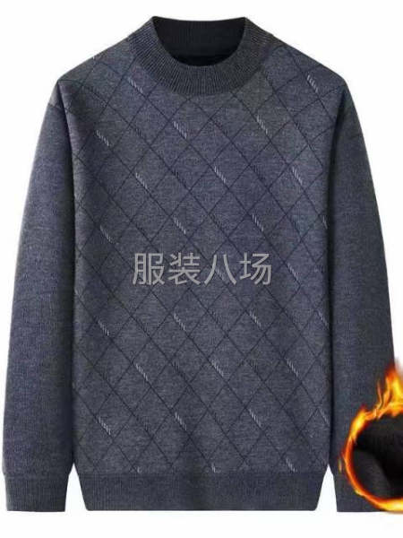 男装套头毛衣加绒厚款-第3张图片
