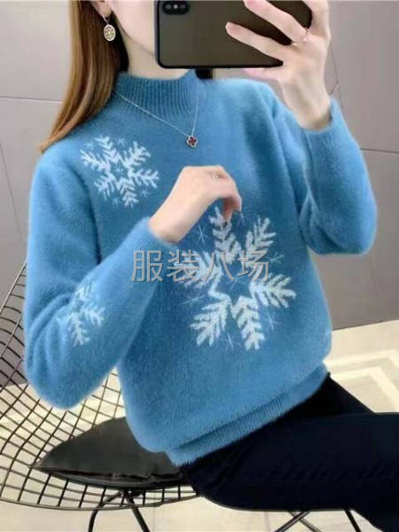 女装水貂绒毛衣套头尾货厂家-第2张图片