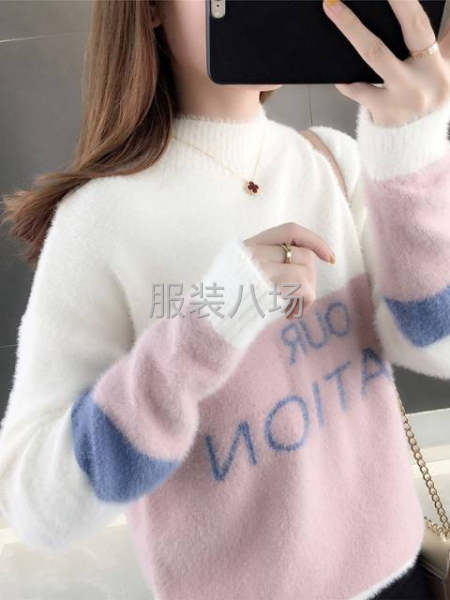 女装水貂绒毛衣套头尾货厂家-第4张图片