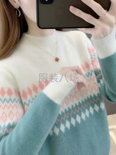 女装水貂绒毛衣套头尾货厂家-第8张图片