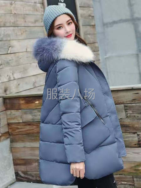 C135 “数量:2413件，女装棉服外套韩版大毛领棉服中长-第4张图片