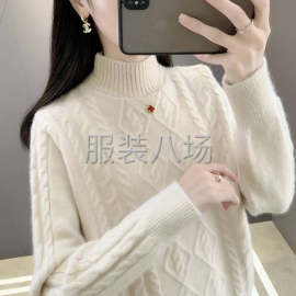 undefined - 羊毛衣套头女毛衣厚款冬天 - 图1