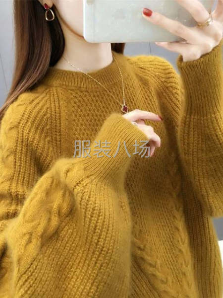 中长款厚款连衣裙毛衣女-第5张图片