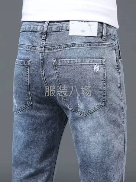 好品質高彈力洗水炒鹽男裝靚仔款牛仔小腳長褲正品包裝-第7張圖片
