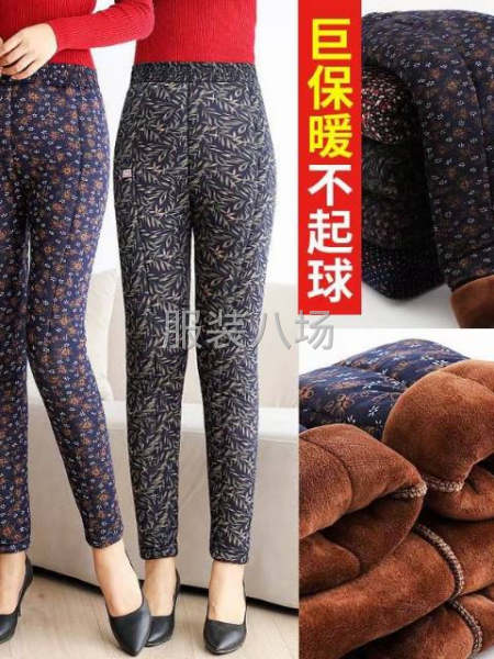 加绒厚款女裤棉裤打底-第3张图片