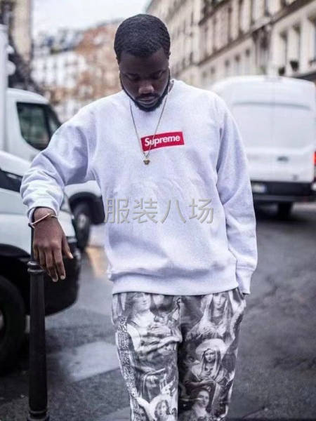 男女装 Supreme卫衣刺绣款 加绒纯棉-第3张图片