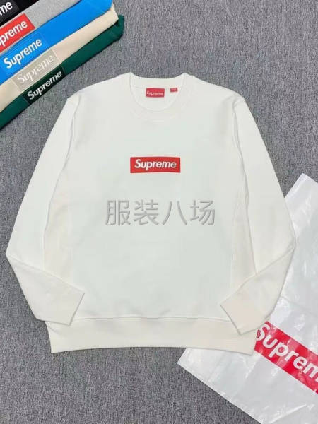 男女装 Supreme卫衣刺绣款 加绒纯棉-第2张图片