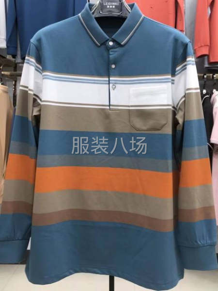 纯棉男装翻领长袖尾货-第1张图片