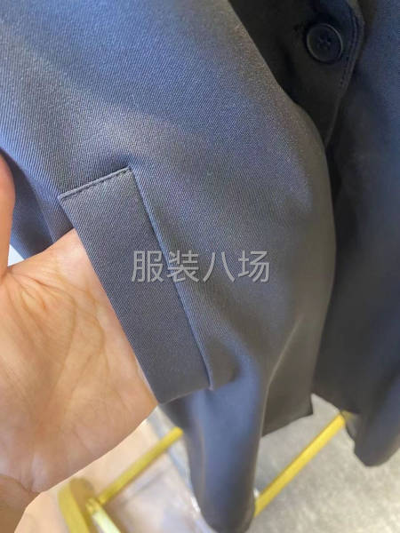『女装.高端雪纺拼接大衣』西装外套设计感小众风衣-第6张图片