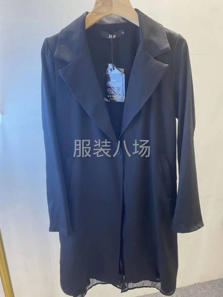 『女装.高端雪纺拼接大衣』西装外套设计感小众风衣-第3张图片