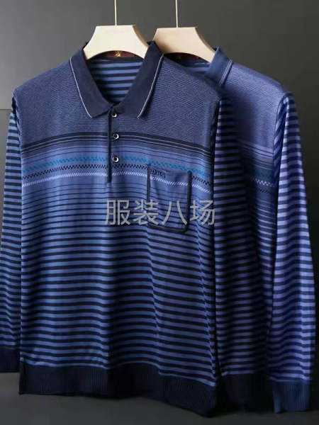 纯棉男装翻领长袖尾货新款花型-第4张图片