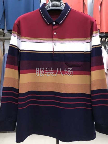 纯棉男装翻领长袖尾货新款花型-第6张图片
