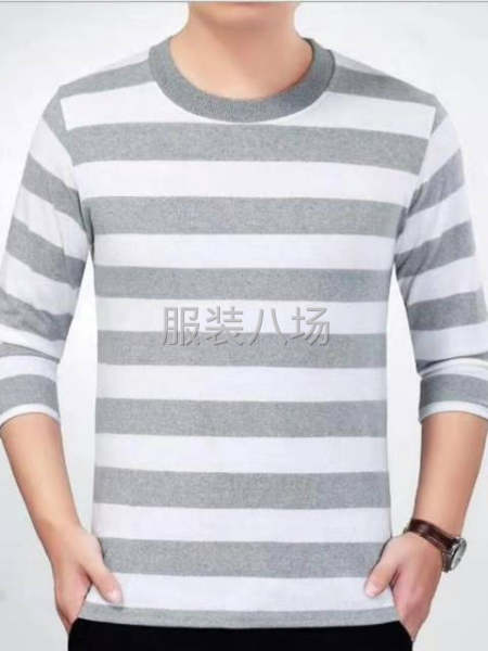 纯棉男士圆领长袖t恤-第2张图片