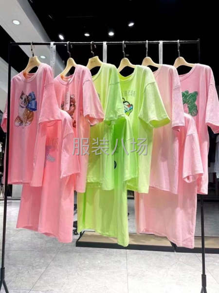 女短袖印花大版型女短袖-第2张图片