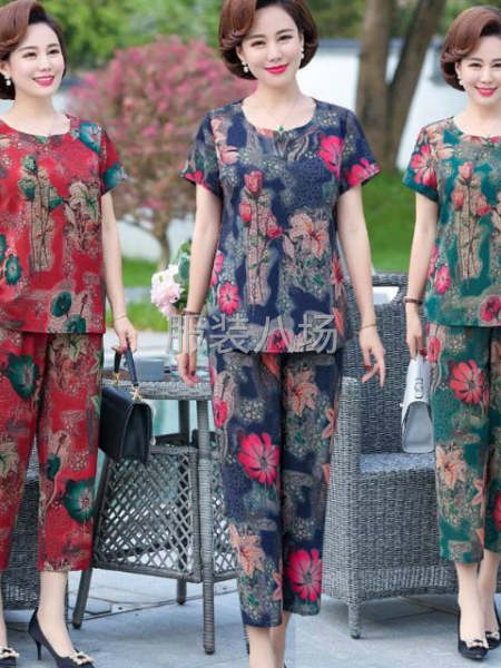 老年套装短袖夏天老人短袖套装-第4张图片