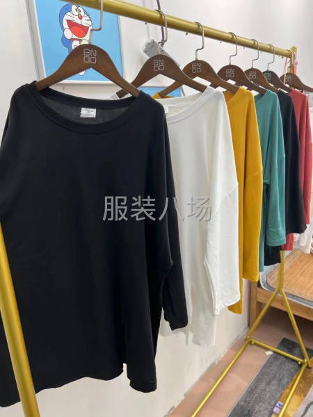 『女装.中长款开衩长袖上衣』-第1张图片