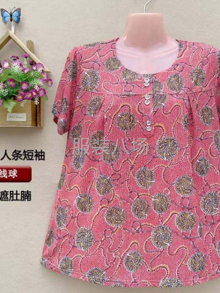 女短袖老年人短袖多花型-第6张图片