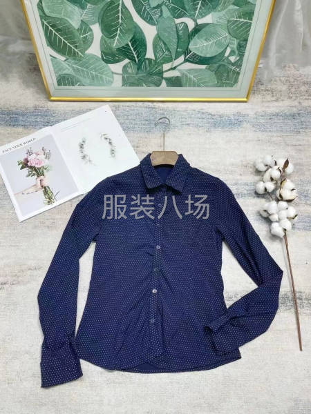 【女装】纯棉法式复古波点衬衫-第5张图片