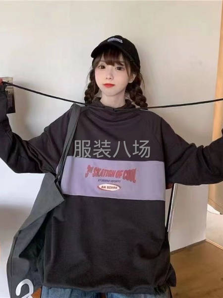 【女装】抽绳宽松版卫衣整款-第4张图片