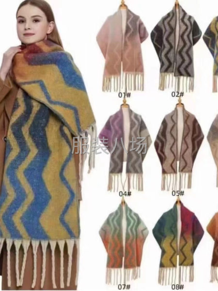 专业生产围巾披肩围脖毛织毯子工厂-第5张图片