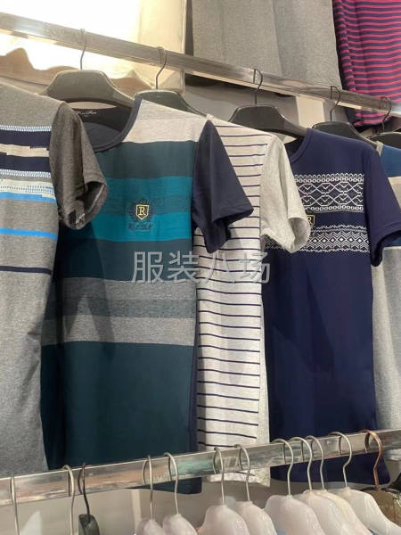 【男装】 刺绣高品质刺绣重工艺拼色短袖-第3张图片