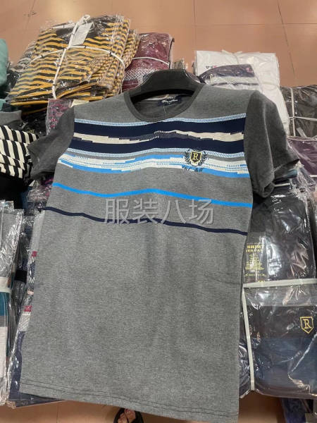 【男装】 刺绣高品质刺绣重工艺拼色短袖-第9张图片