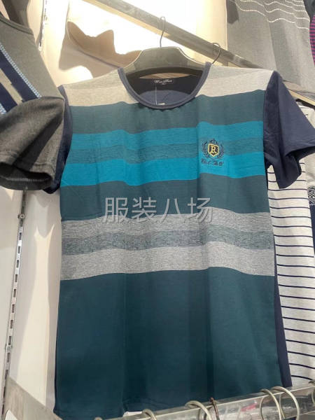 【男装】 刺绣高品质刺绣重工艺拼色短袖-第2张图片