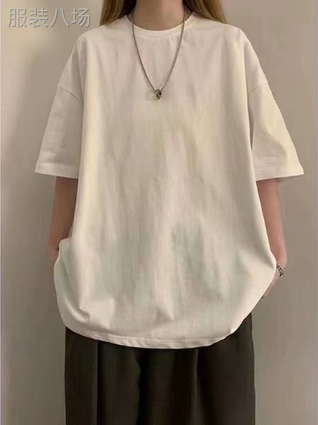 【男女装】 光版纯棉T恤整款大版型 220克左右-第3张图片