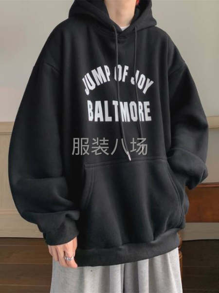 加绒加厚连帽套头卫衣现货-第6张图片
