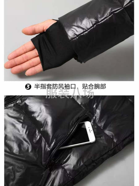冬季爆款男女同款黑金羽绒服-第8张图片