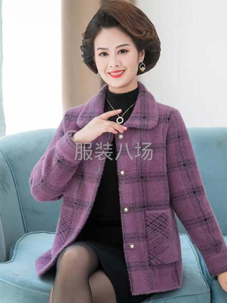 毛呢開衫毛衣老年女裝外套-第6張圖片