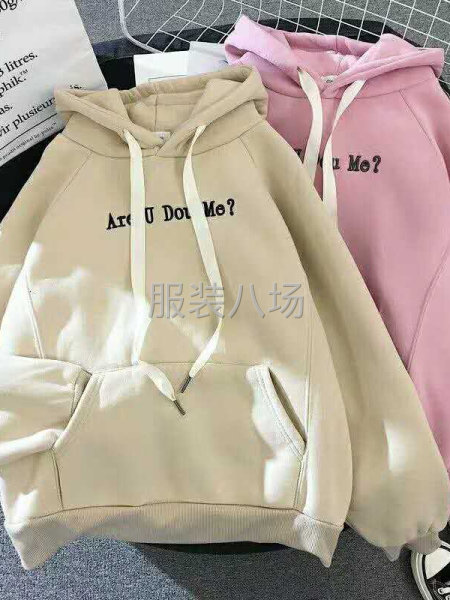 新款女装连帽套头卫衣加绒-第3张图片