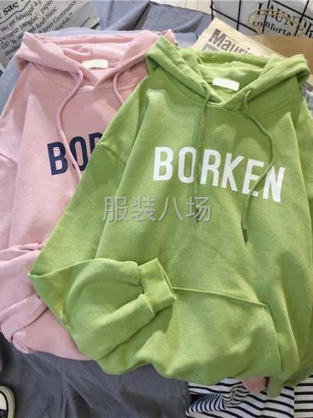 加绒连帽厚款女卫衣-第4张图片