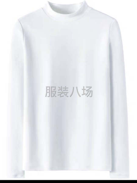 2023新款双面德绒半高领打底衫女长袖修身百搭洋气保暖t恤-第5张图片
