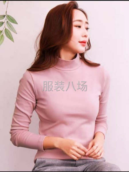 2023新款双面德绒半高领打底衫女长袖修身百搭洋气保暖t恤-第3张图片