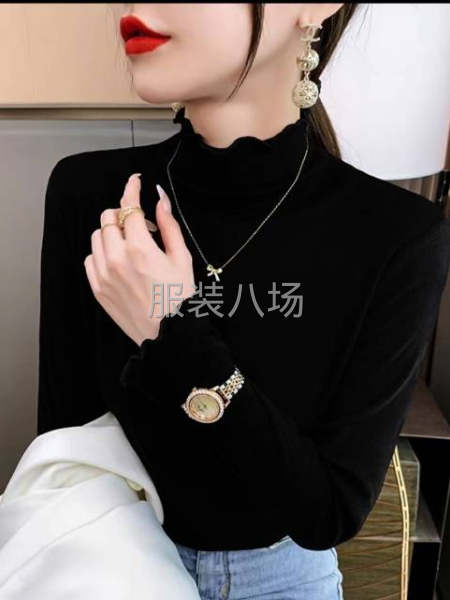 2023新款双面德绒半高领打底衫女长袖修身百搭洋气保暖t恤-第7张图片