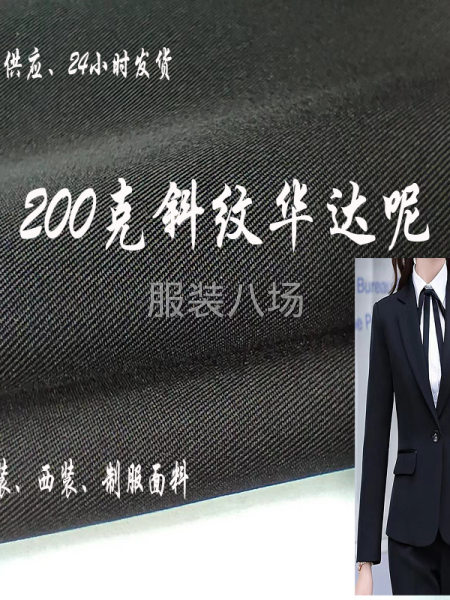 华达呢面料，工作服面料，制服面料雨衣面料围裙面料-第1张图片