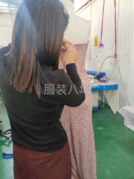 小型针织，中东欧美晚礼服，手工排花，抓褶，车花，烫钻-第7张图片