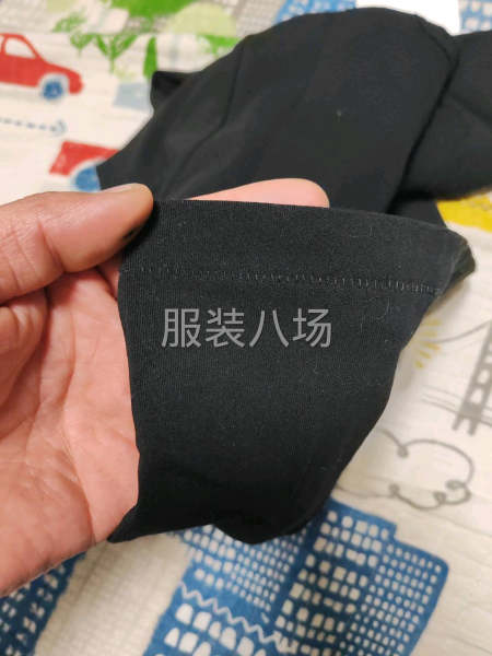 短袖T恤，双针上领子，底边和袖口都是竖线做工-第3张图片