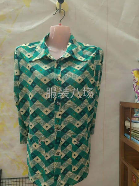 老年女装衬衫美人条开扣衫-第3张图片