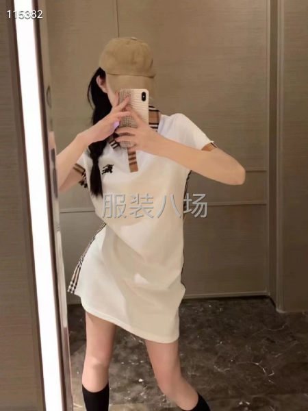 批发女款针织拼接连衣裙-第5张图片