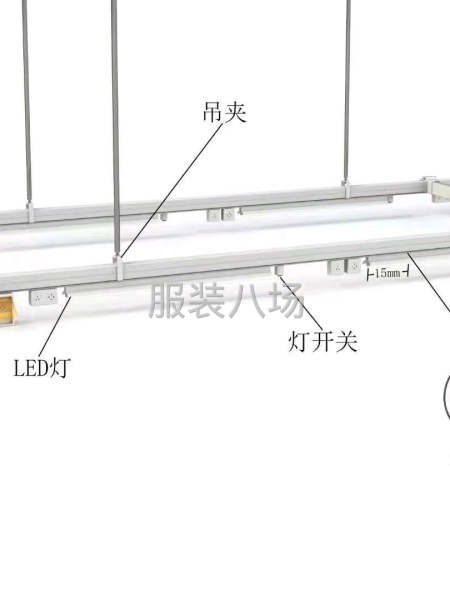 服装厂母线槽安装服装厂桥架服装厂电工证服装厂灯架-第7张图片